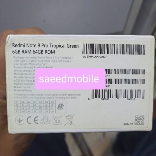 شیائومی Redmi Note 9 Pro / حافظه 64 گیگابایت/ رام 6 گیگابایت/ (در حد نو) - Image 4