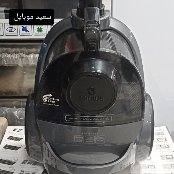 جارو برقی بدون کیسه اسنوا / مدل SVC-RS21GY / با قدرت موتور 2100 وات / تنظیم توان مکش ولومی / لوله خرطومی / چرخان 360 درجه / سیم جمع کن پدالی / پنج مرحله فیلتراسیون و برسهای چند منظوره شامل برس مبل و گردگیر - Image 4