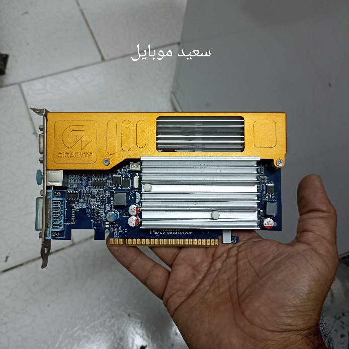 IMG_۲۰۲۶۰۸۰۴_۱۴۱۴۴۳ کارت گرافیک گیگابایت / مدل 8400 / حافظه ۵۱۲ مگابایت / DDR2 / کارکرده - Image 1